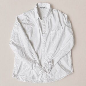 Gloria Jeans White 100% Cotton Button Up Shirt XS Minimal Classic